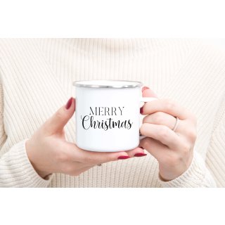EMAILLE TASSE MERRY CHRISTMAS